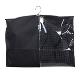Kuber Industries Half Transparent 6 Piece Non Woven Men's Coat Blazer Cover, Black
